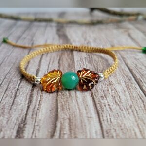 Handmade Leaf Macrame Bracelet